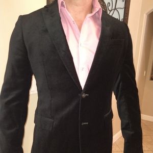 Black Velvet Blazer Sports Coat